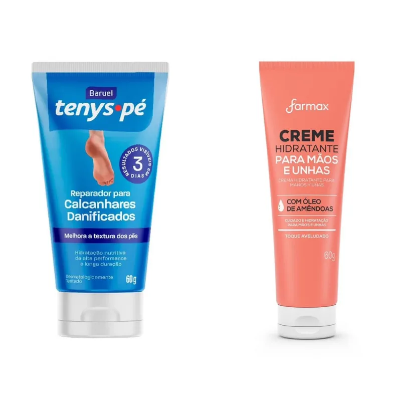 Creme Calcanhares Danificados Tenys Pé + Creme Para as Mãos