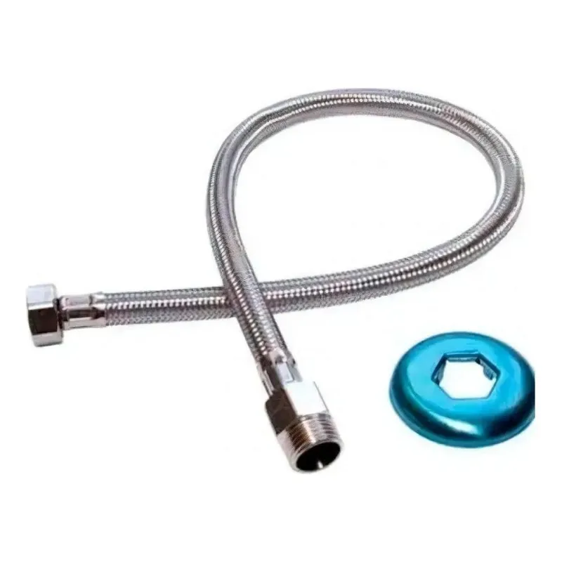3x Engate Flexivel Rabicho Inox Tracado 30cm Macho X Femea 1