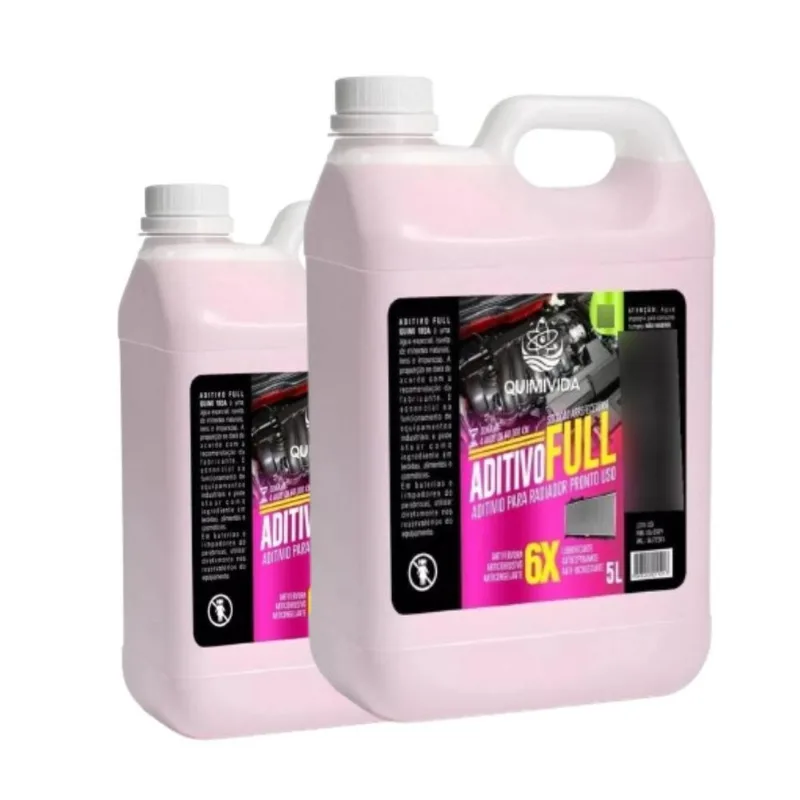 Kit 2 Aditivo Radiador Rosa Pronto Uso 5l - Quimivida