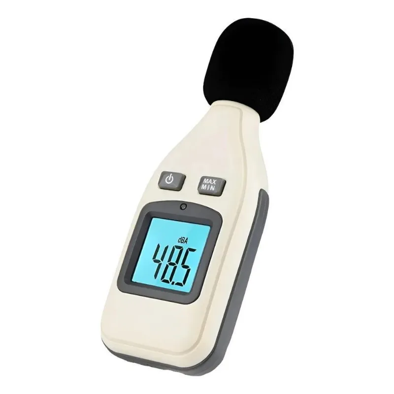 Decibelímetro Medidor De Ruído E Som Digital Branco 30-130db
