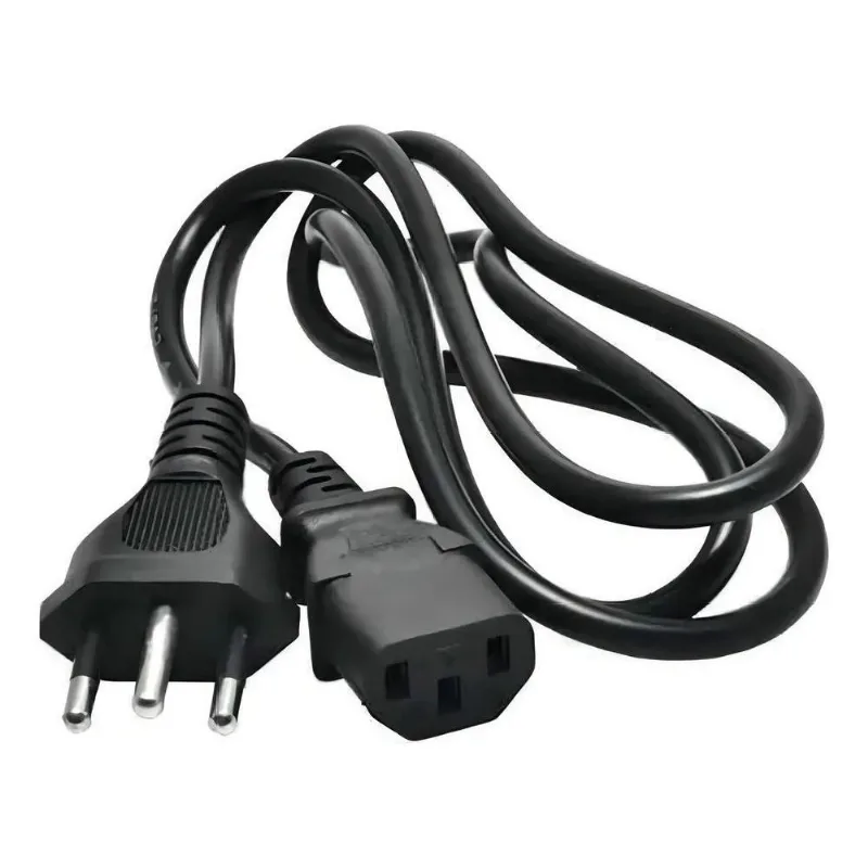 2x Cabo De Força Tripolar Para Fontes, Tv, Pc - 10a 1,8 Metr