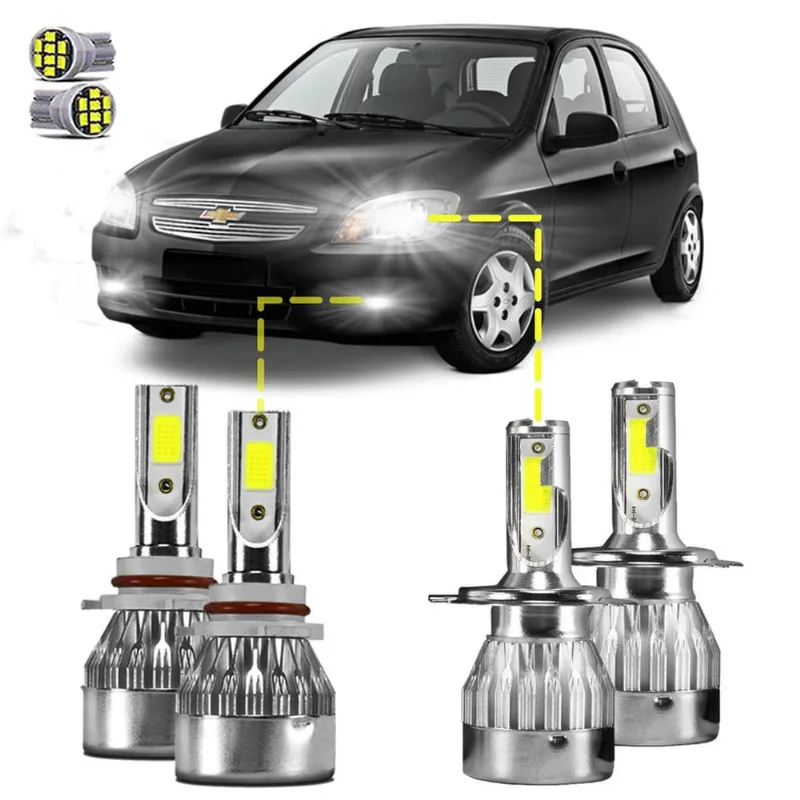 Kit Ultra Led Completo Gm Celta 2001/23 20000 Lúmens 6500K