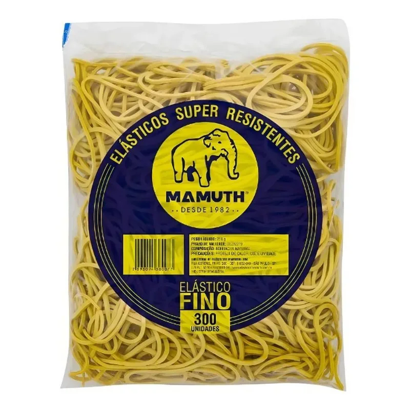 2x Elástico Nº 18 2,2mm Amarelo 250g 300 Un Dinheiro Liguinh