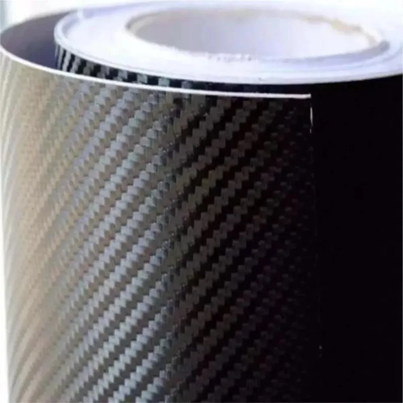 3x Envelopamento Fibra Carbono Preto 2mx20cm Para Coluna Car