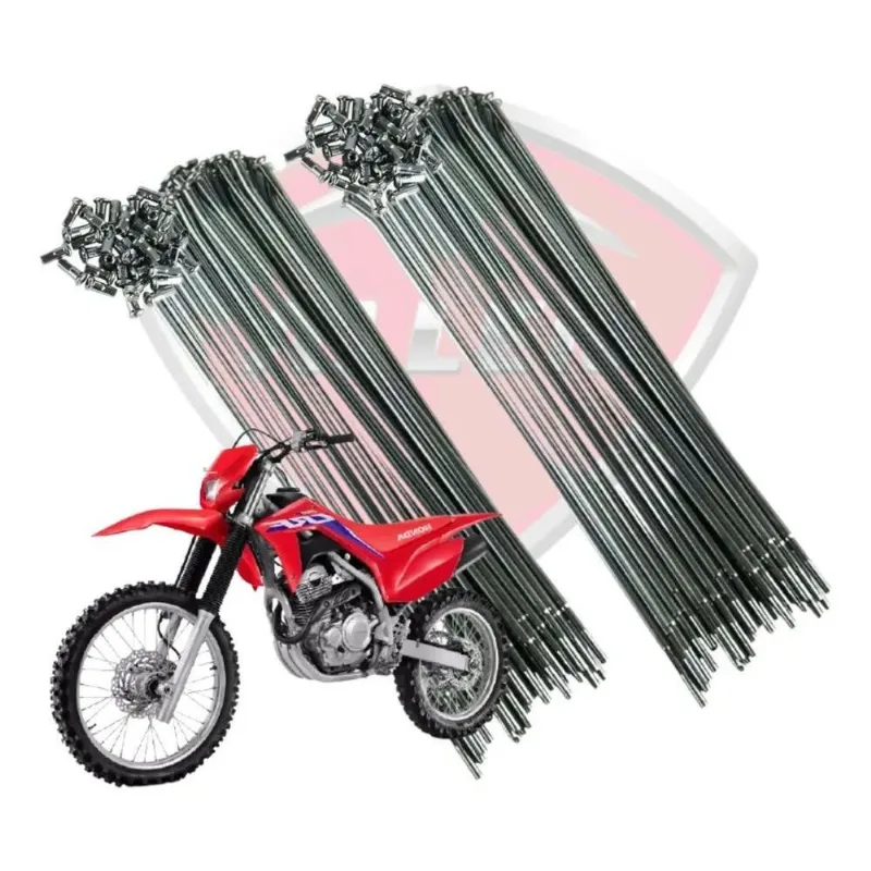 3x Raio Nova Crf 250f Nacional Dianteiro Traseiro Cromado 4m