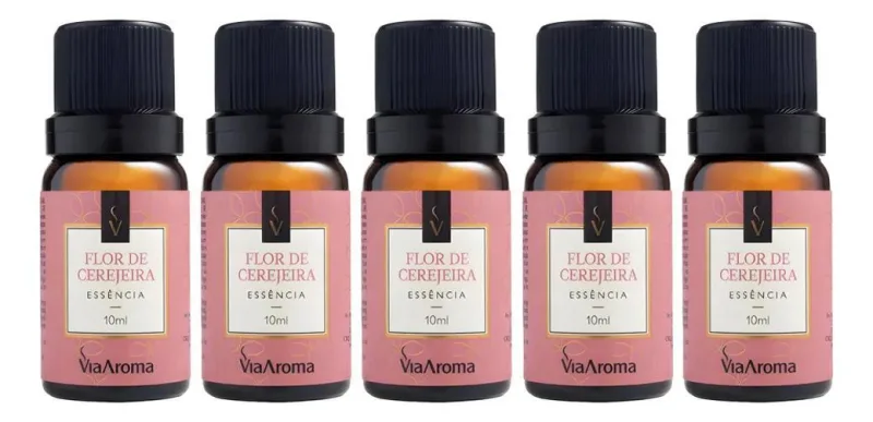 5 Essências Aromatizador Difusor Elétrico Flor De Cerejeira - Não Informado - Limpeza E Lavanderia