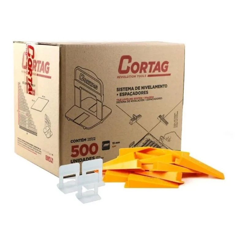 500 Nivelador Espaçador Porcelanato Cortag + 50 Cu 1.5mm