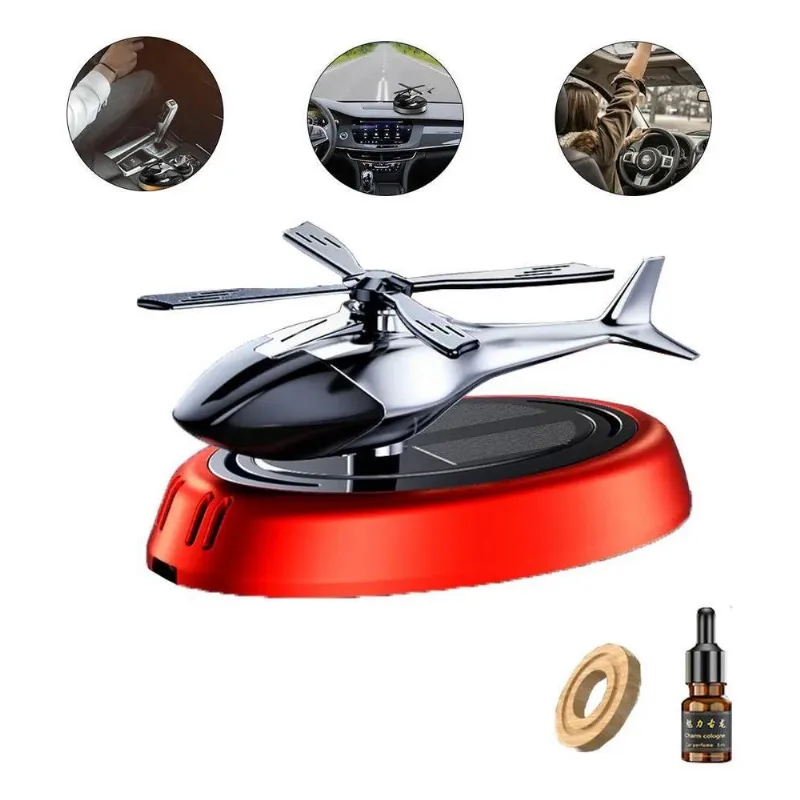 Helicóptero Aromatizador Solar Veicular Cheirinho Para Carro