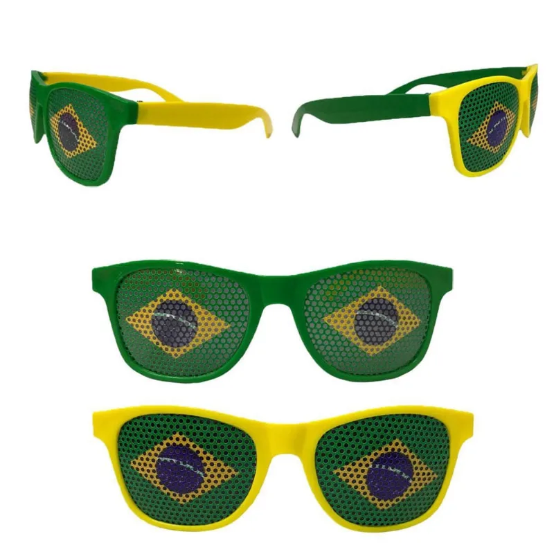 Kit 4 Óculos Verde E Amarelo Copa Do Mundo
