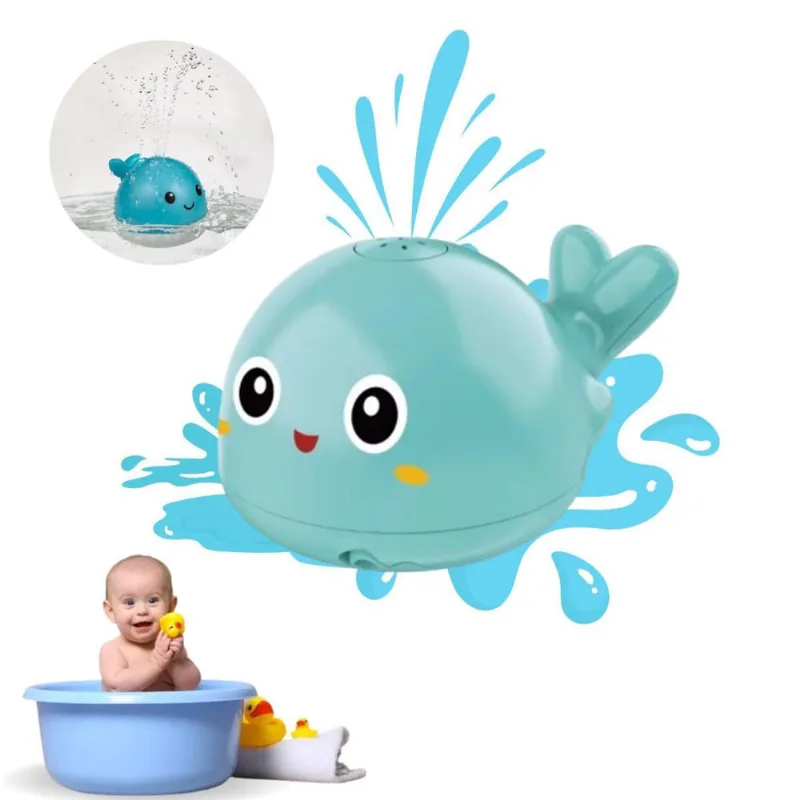 Brinquedo De Banho Infantil Baleia Com Efeito Luminoso