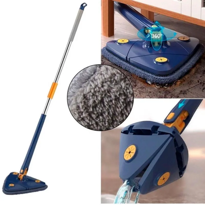 Mop Triangular Dobrável Para Limpeza De Espaços Difíceis - Não Disponível - Limpeza