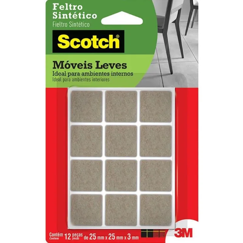 5x Kit 24 Feltro Protetor Para 6 Cadeira Anti Risco Anti Ruí