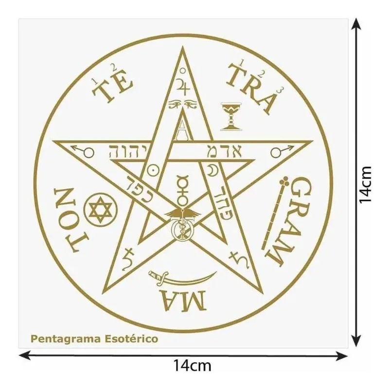 Radiestesia Radiônica - Placa Pentagrama - Ps 1mm 14x14 (cm)