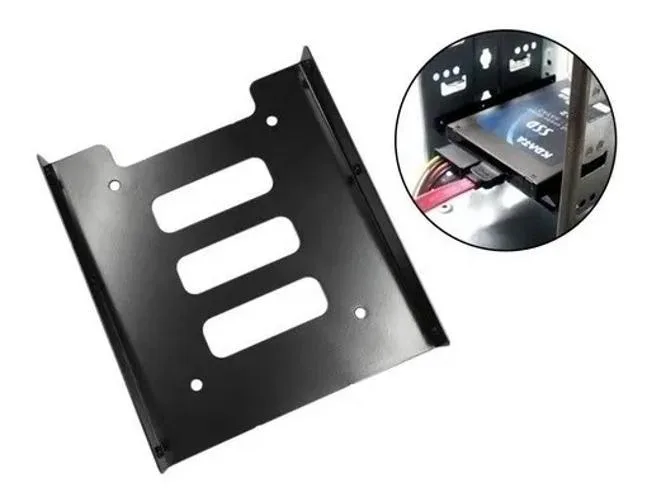 5x Adaptador Suporte Ssd Hd 2.5 Para Baia 3.5 Metal