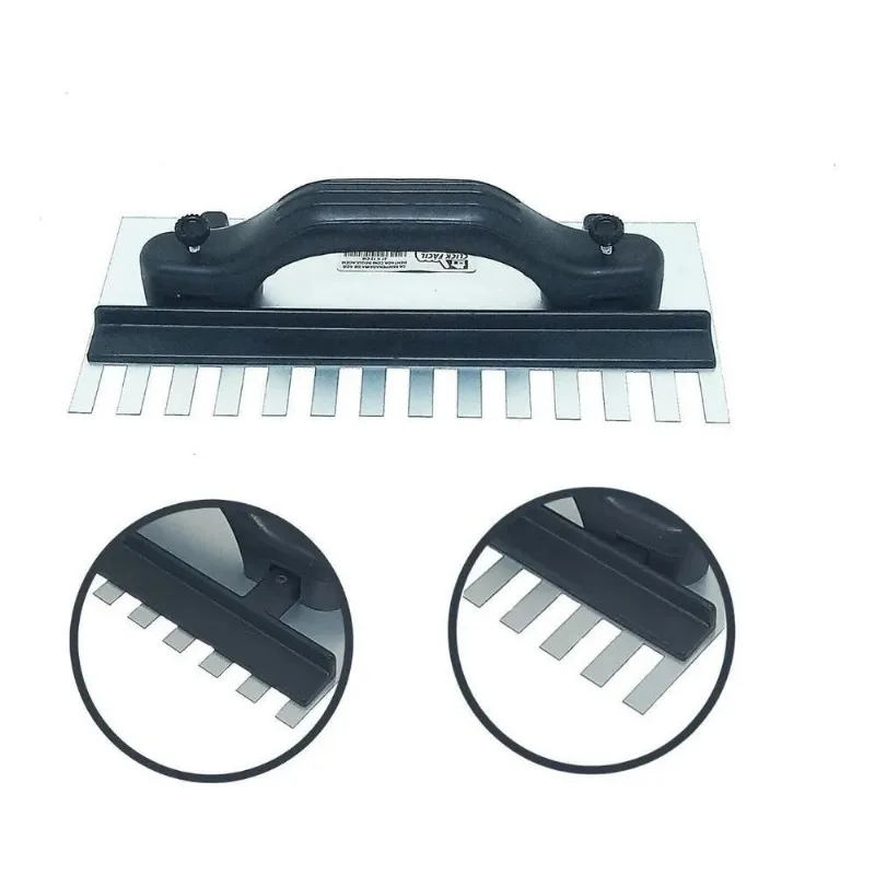 3x Desempenadeira Aço Dentada Com Regulagem 270mm X 120mm
