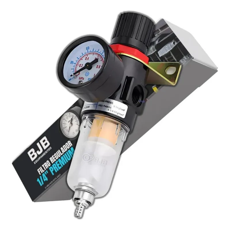 5x Filtro Regulador Ar Compressor 1/4 Com Manômetro E Supor