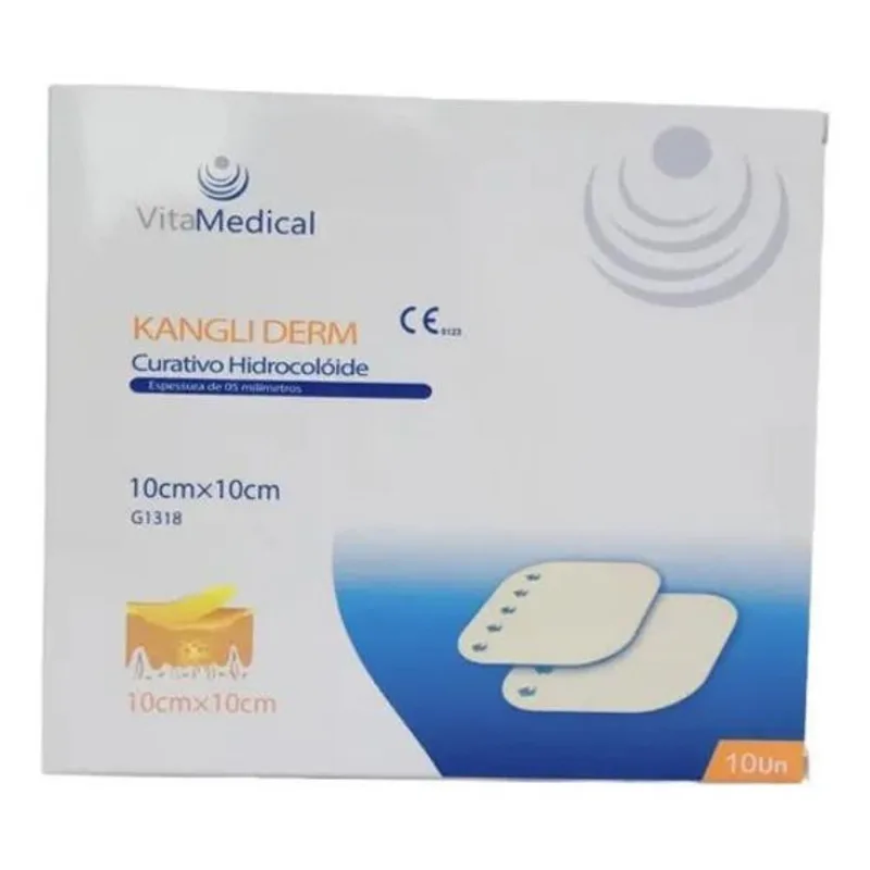 2x Curativo Hidrocoloide Para Feridas E Escaras 10x10cm Cx C
