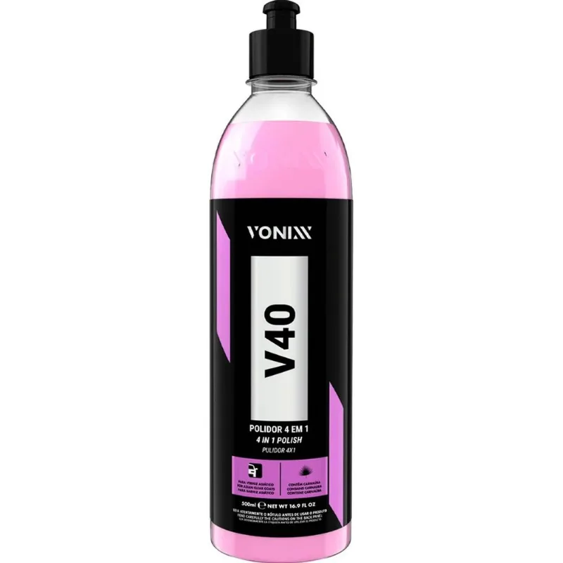 10x Polidor Corte Refino Lustro Protecao 4 Em 1 V40 500ml V