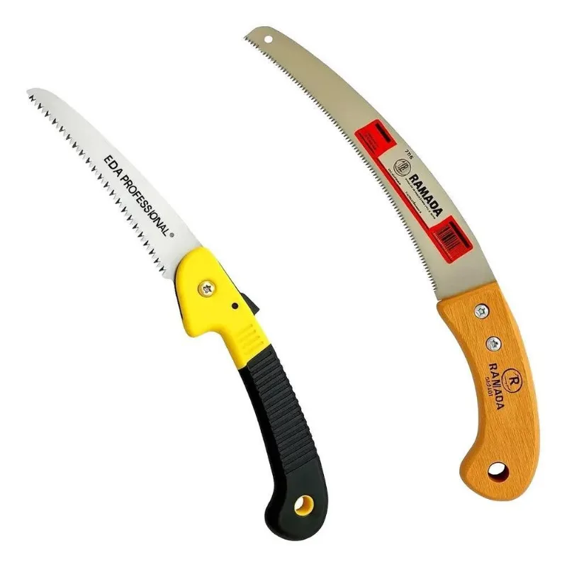 2x Kit 2 Serrote Poda + Dobrável E Fixo Jardim Galho Arvore