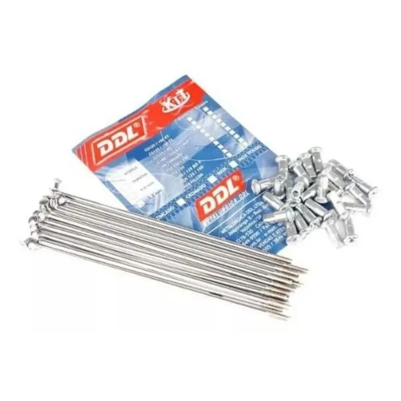 10x Jogo Raio Ddl 4 Mm Cromado Dianteiro + Traseiro Tenere