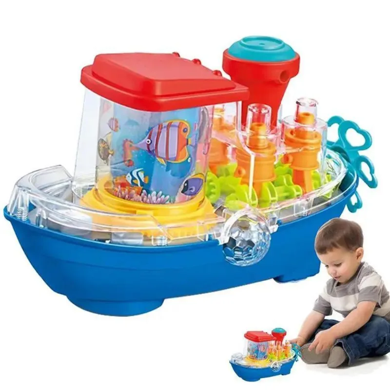 Barco De Brinquedo Infantil Com Música E Luzes Colorido