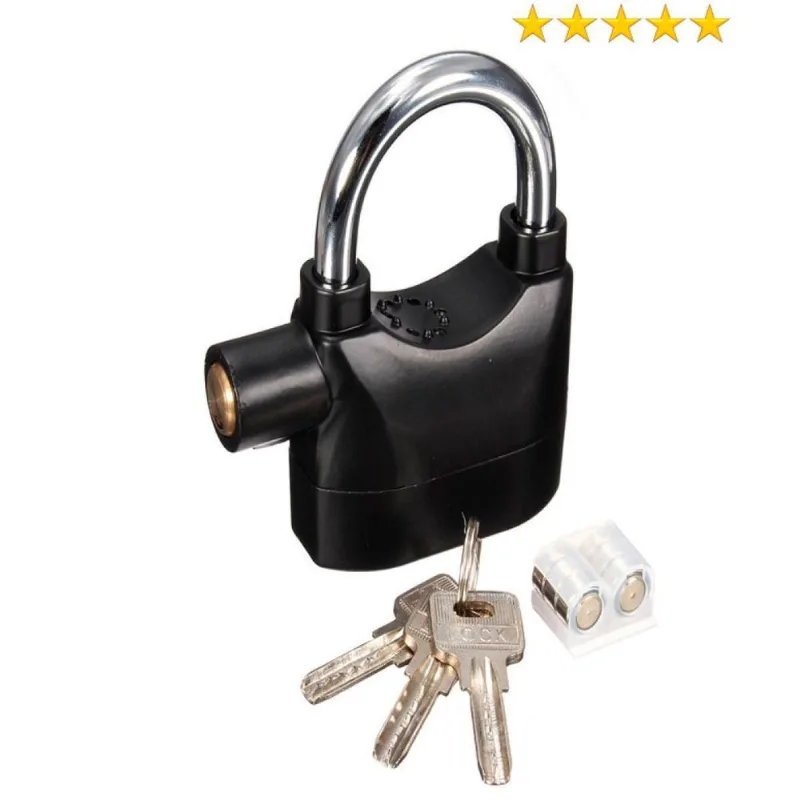 Alarme Cadeado Trava Anti-furto 110db Moto Portão Aço