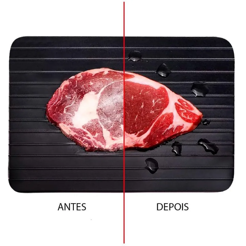 Placa Mágica De Descongelar Carnes Vegetais Rápido E Seguro