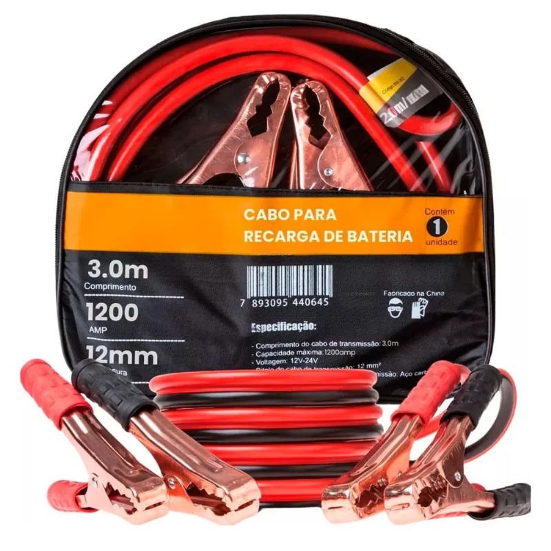 Cabo De Chupeta 1200Amp Para Caminhão Automotivo