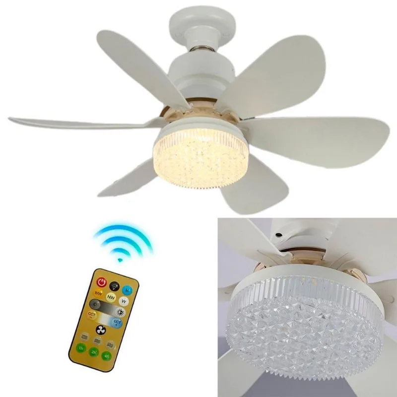Ventilador Teto Potente Silencioso Controle Lâmpada Bivolt