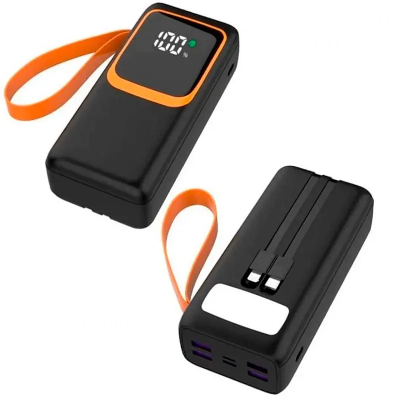 Power Bank 30000mah Carregador Portátil 4 Usb E Turbo