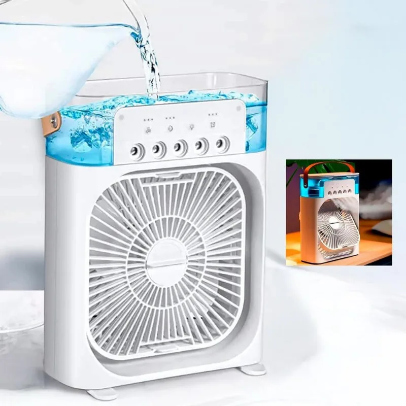 Mini Ventilador Usb Com Reservatório Para Umidificar O Ar