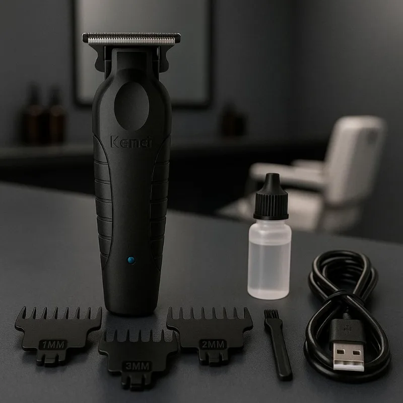 Maquina Kemei Sem Fio Acabamento E Corte