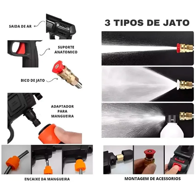 Lavadora Potente Ideal Para Carros E Motos