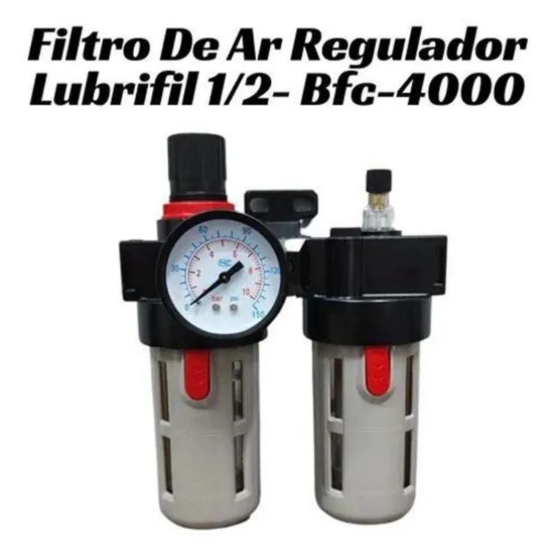 5x Filtro Regulador De Ar Com Lubrificador 1/2 Para Compress