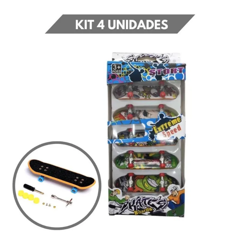 Kit4 Skates Para Dedos - Para Pequenos Skatistas
