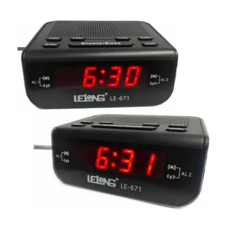 Rádio Relógio Lelog 671: Despertador Digital Conexão