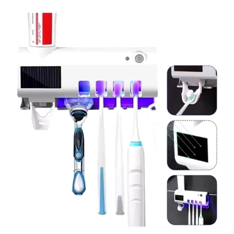 Dispenser Dental Recarregável Até 4 Escovas E Saída Creme