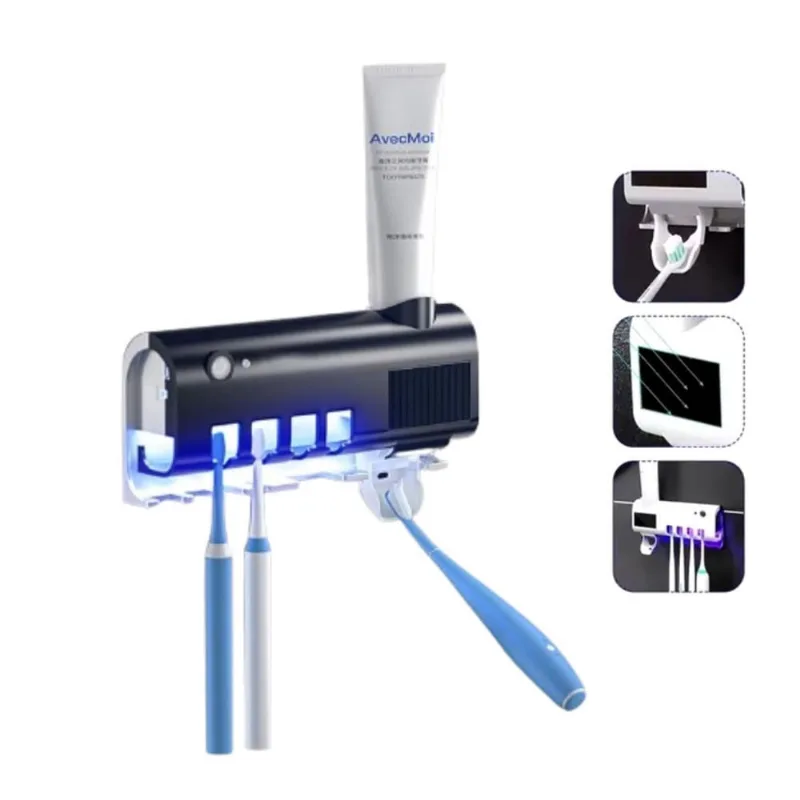 Esterilizador Uv Escovas Com Dispensador De Pasta Automático