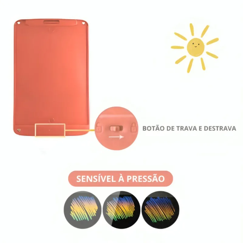 Lousa Digital Lcd Infantil 12 Polegadas Aprendizado E