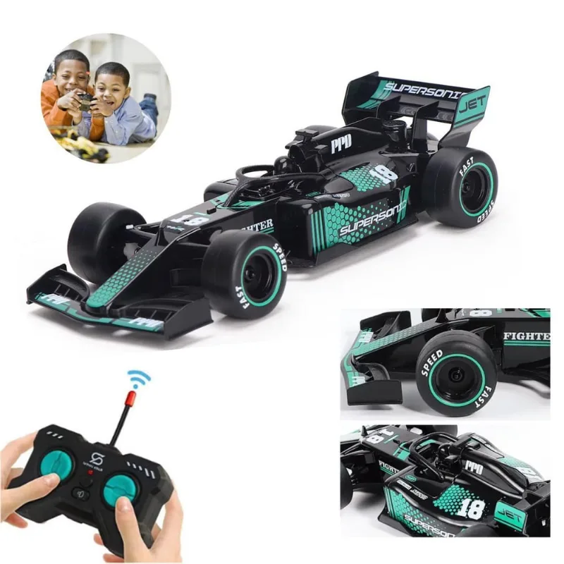 Carro F1 Controle Remoto Solta Fumaça Led Recarregável