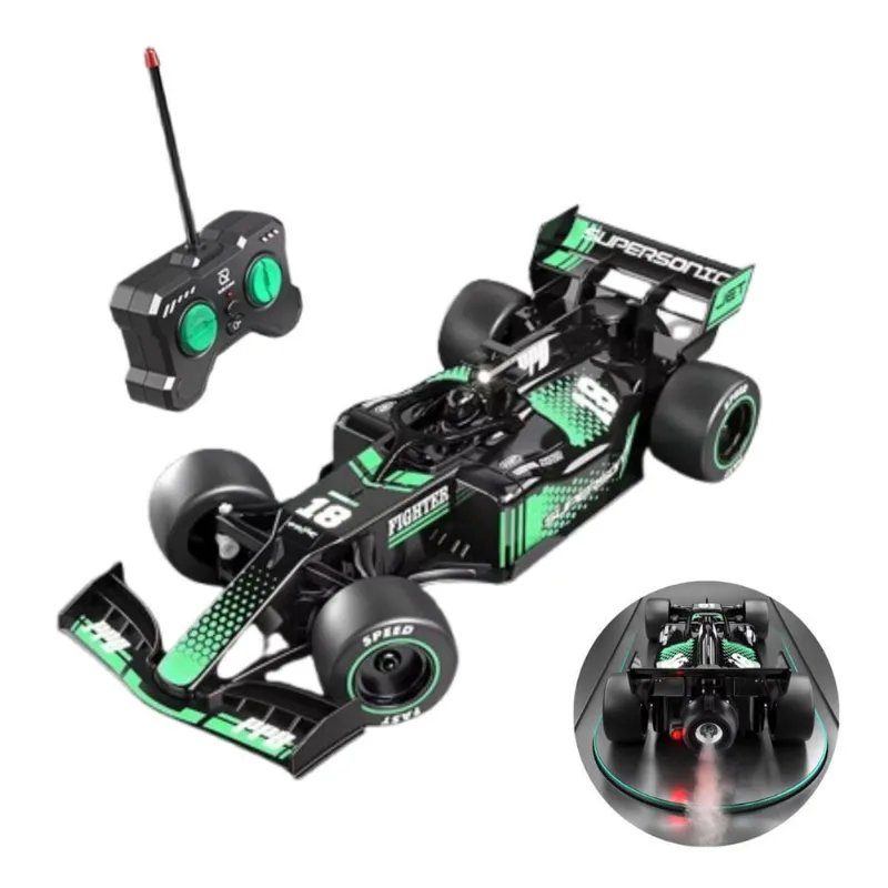 Carro F1 Miniatura Controle Remoto Com Fumaça E Led
