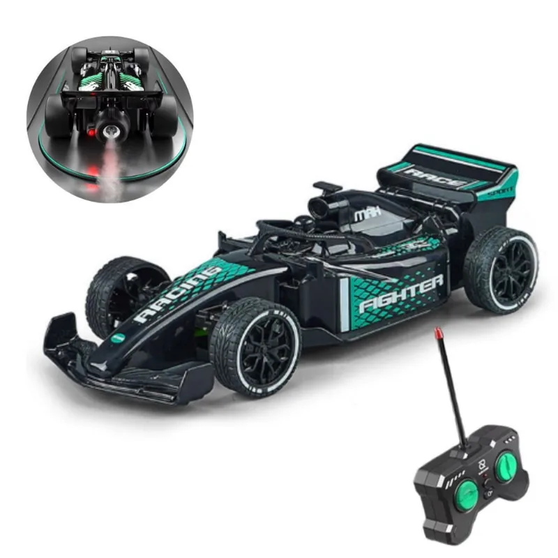 Carro De Corrida F1 Miniatura Controle Remoto Simula Fumaça