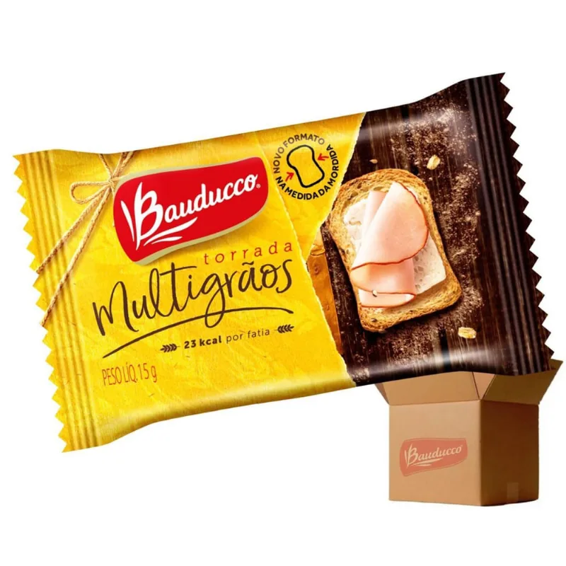 Torrada Multigrãos Bauducco Sache 15G - 126 Unidades