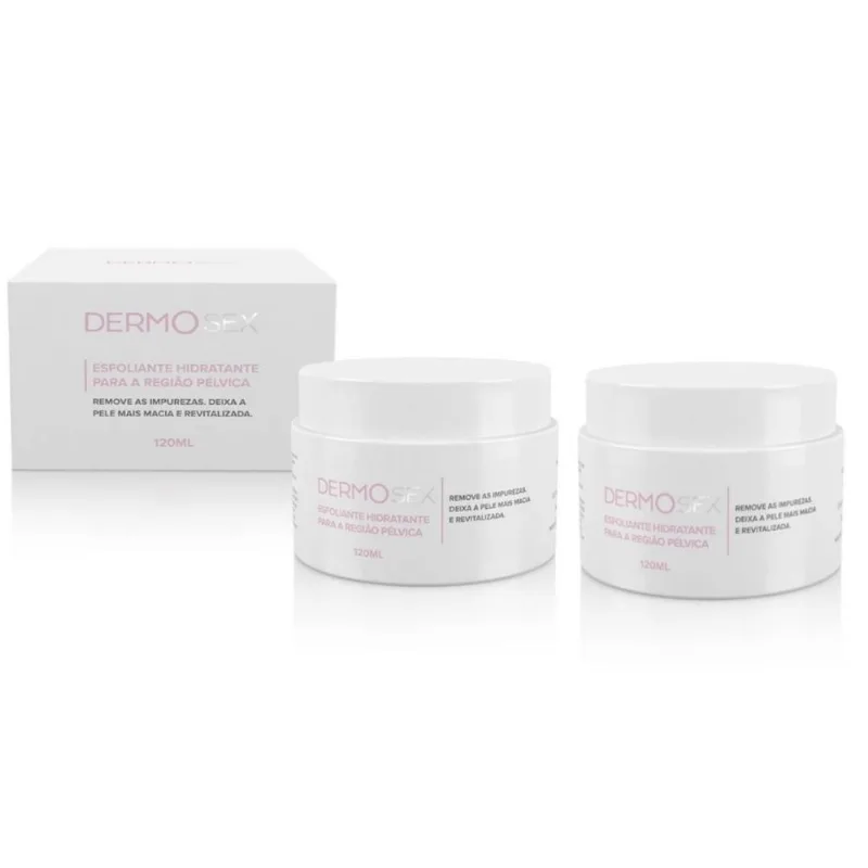 Kit 2x Esfoliante Hidratante para Região Pélvica Dermosex 120 ml