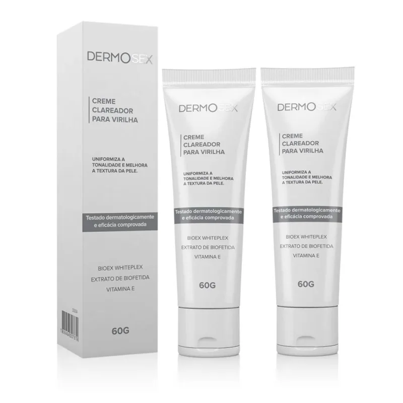 Kit 2x Creme Clareador de Virilha e Axila Linha Dermosex Comprar 60g - Daxx e Dermosex - Clareador