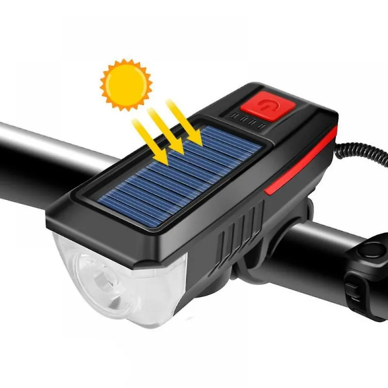 Farol Solar Para Bicicleta Recarregável Usb T6