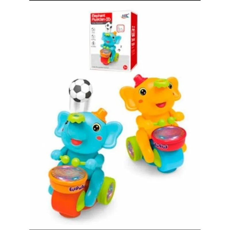 Elefante Equilibrista Luzes E Som Brinquedo Colorido E