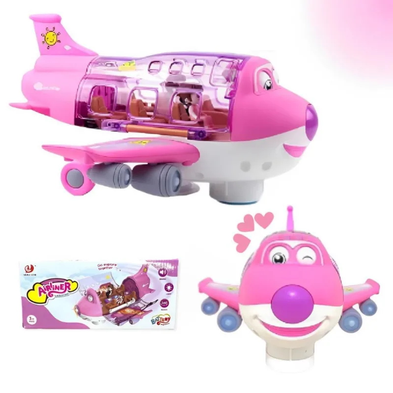 Avião Musical Infantil Interativo Gira E Bate Volta