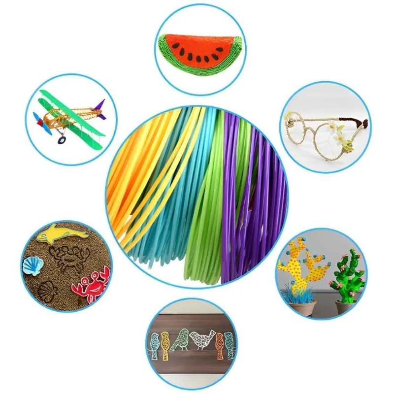 Caneta 3d Infantil Com Refil E Filamento Diverso