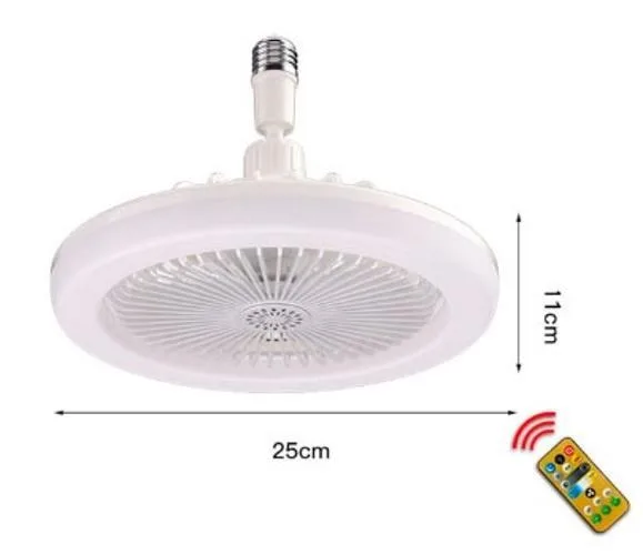 Lâmpada Ventilador Pequeno Branco Frio 30w Com Controle